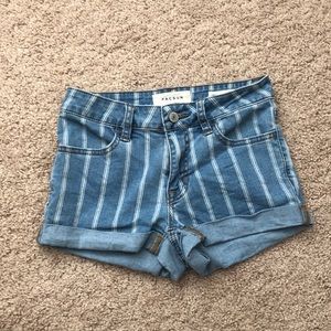 Pacsun Striped Jean Shorts